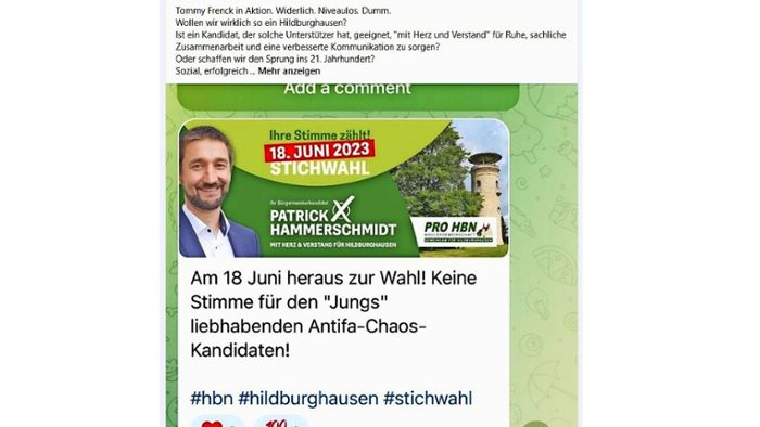 Bürgermeisterwahl Hildburghausen: Kirner und Hammerschmidt: Die Emotionen kochen hoch
