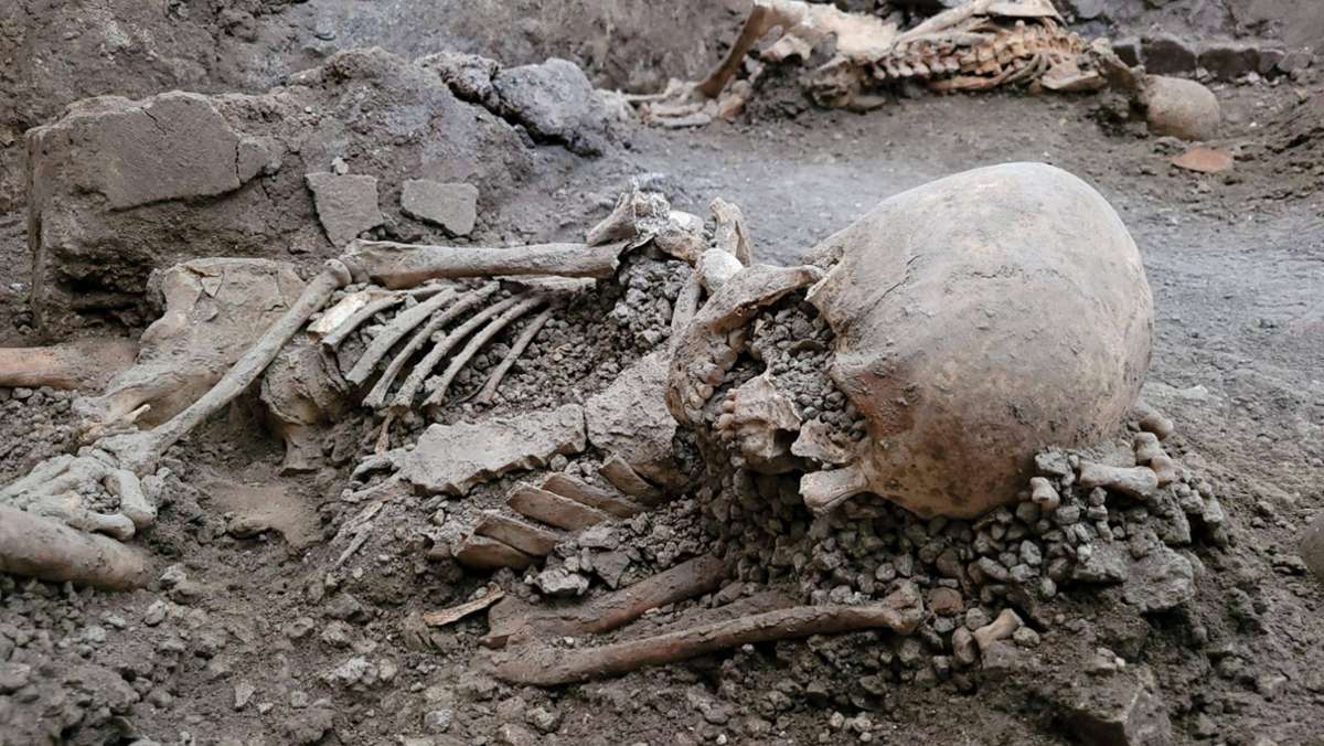 Pompeji: Forscher entdecken Skelette von zwei Erdbebenopfern