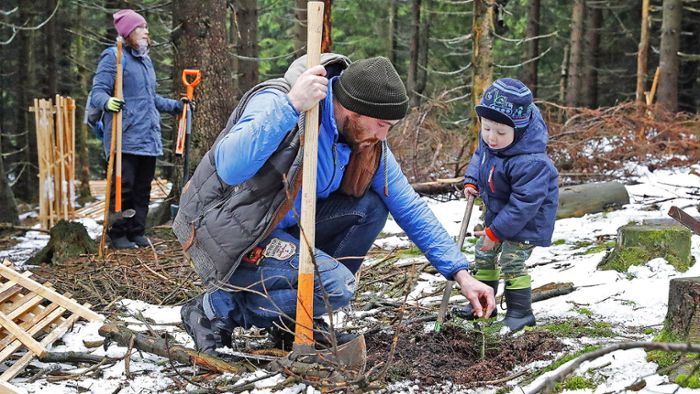 Tag des Weges in Oberhof: Jeder Patenbaum bekommt einen Platz im Wald