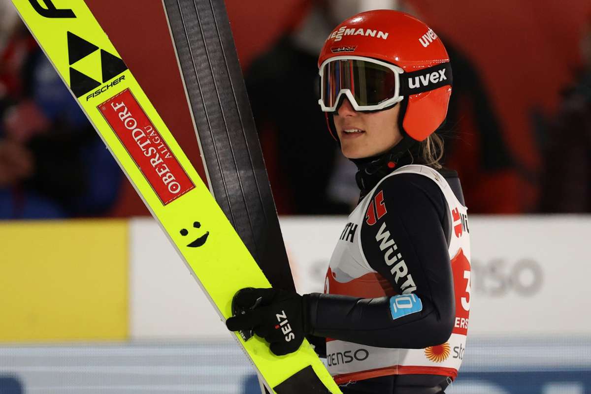 Skispringerin Katharina Althaus. Archivbild. Foto: Karl-Josef Hildenbrand/dpa