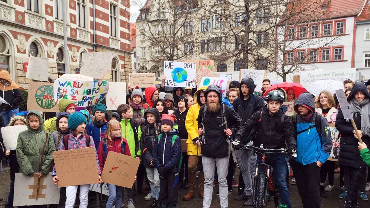 Thüringen: Thüringer Schüler demonstrieren erneut für Klimaschutz