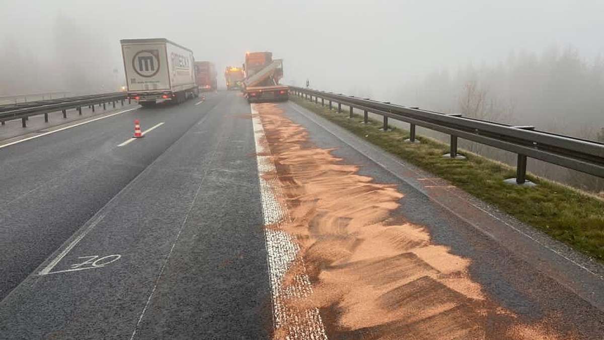 Thüringen: Ölspur behindert auf Autobahn 73 Verkehr bei Suhl