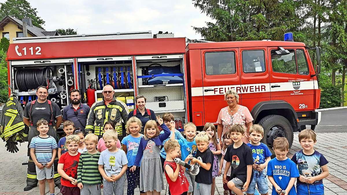 Feuerwehrübung: Alarm im Kindergarten „Friedrich Fröbel“