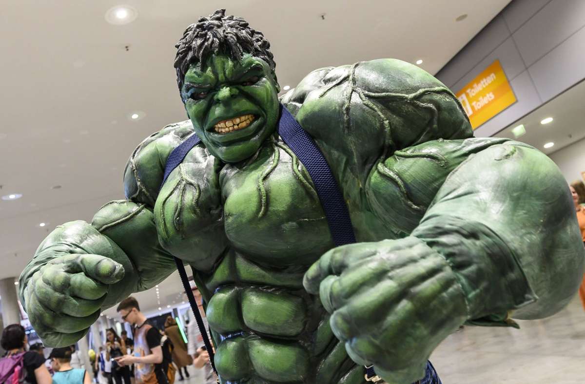 Die Comicfigur Hulk verwandelt sich bei jedem Anflug von Wut in ein  rasendes Monster (Symbolbild). Foto: picture alliance/dpa/Daniel Maurer