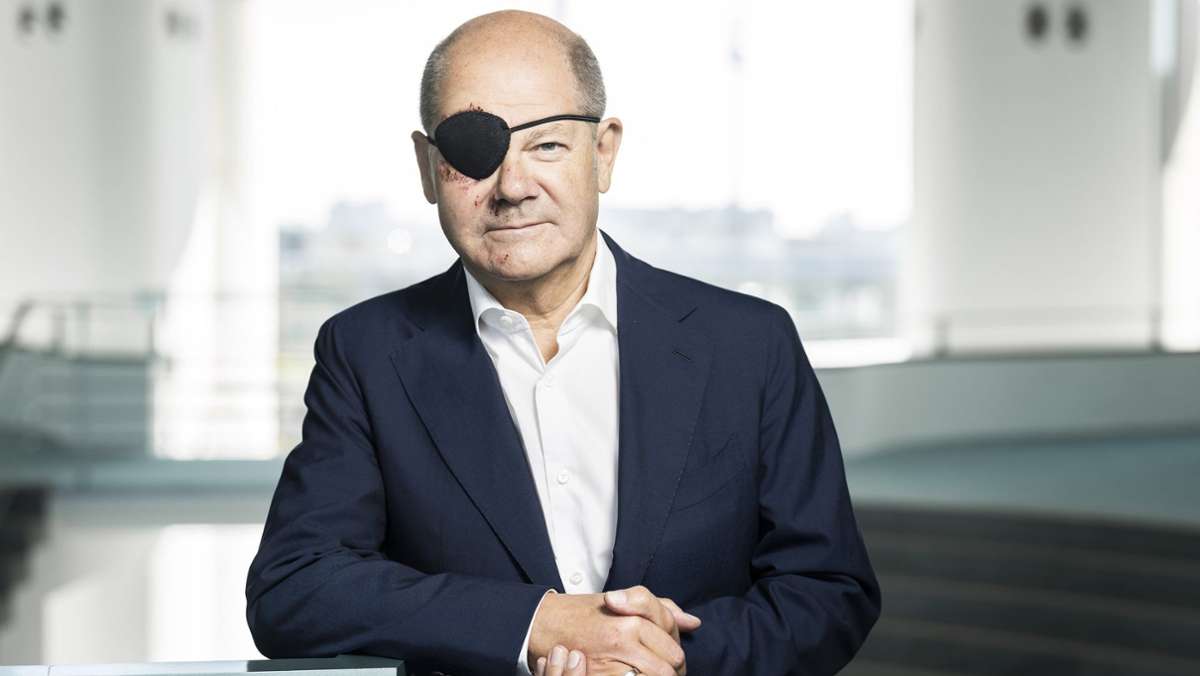 Olaf Scholz trägt Augenklappe: Bundeskanzler: „Bin gespannt auf die Memes“