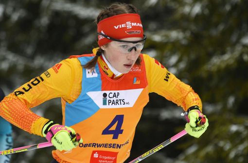 Die nordische Kombiniererin Maria Gerboth (WSV Schmiedefeld), hier beim Skilanglauf. Foto: /opokupix/Imago