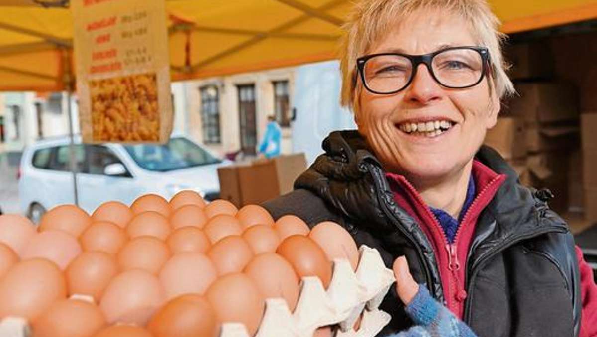 Suhl/ Zella-Mehlis: Markttag mit der Eierfrau