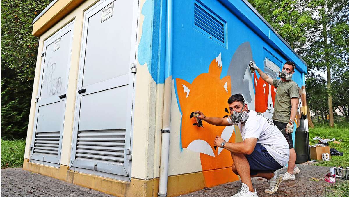 Graffiti in Zella-Mehlis: Legale Kunst für eintönige Wände