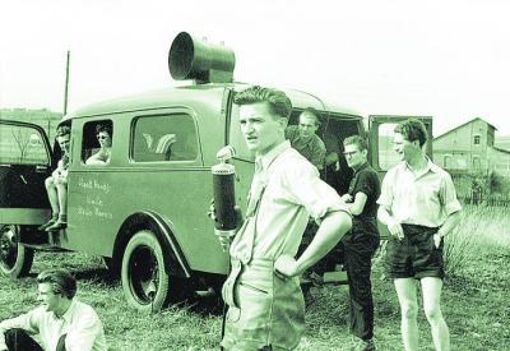 Ilmenauer Hochschulfunker mit Übertragungswagen in den Jahren nach der Gründung des Hochschulfunks. Foto: radio hsf