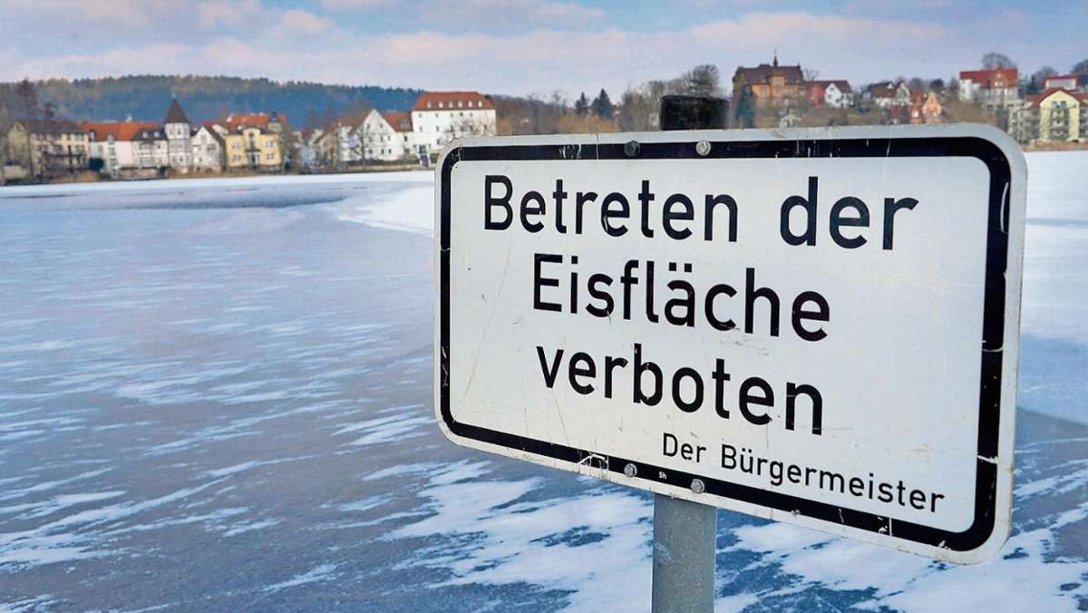 Thüringen: Warnung vor Betreten der Eisflächen auf Talsperren und Seen