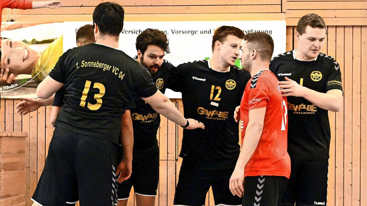 Für Sonnebergs Volleyballer ist:: Vor der Krönung nach der Krönung