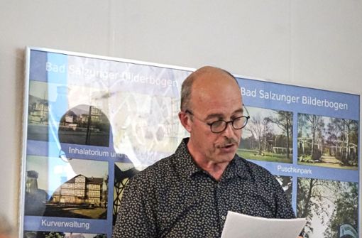 Michael Himmel bei seinem Vortrag über die Türmer der Stadt Bad Salzungen. Foto: Jana Henn