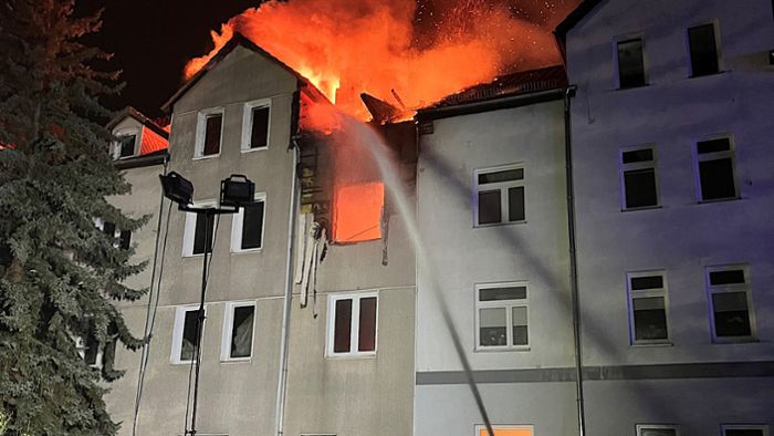 Großbrand in Eisenach 