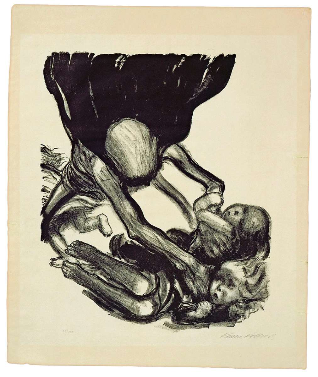 Käthe Kollwitz: Tod greift in Kinderschar, Blatt 3 der Folge "Krieg" (1934). Foto: Käthe-Kollwitz-Museum Köln