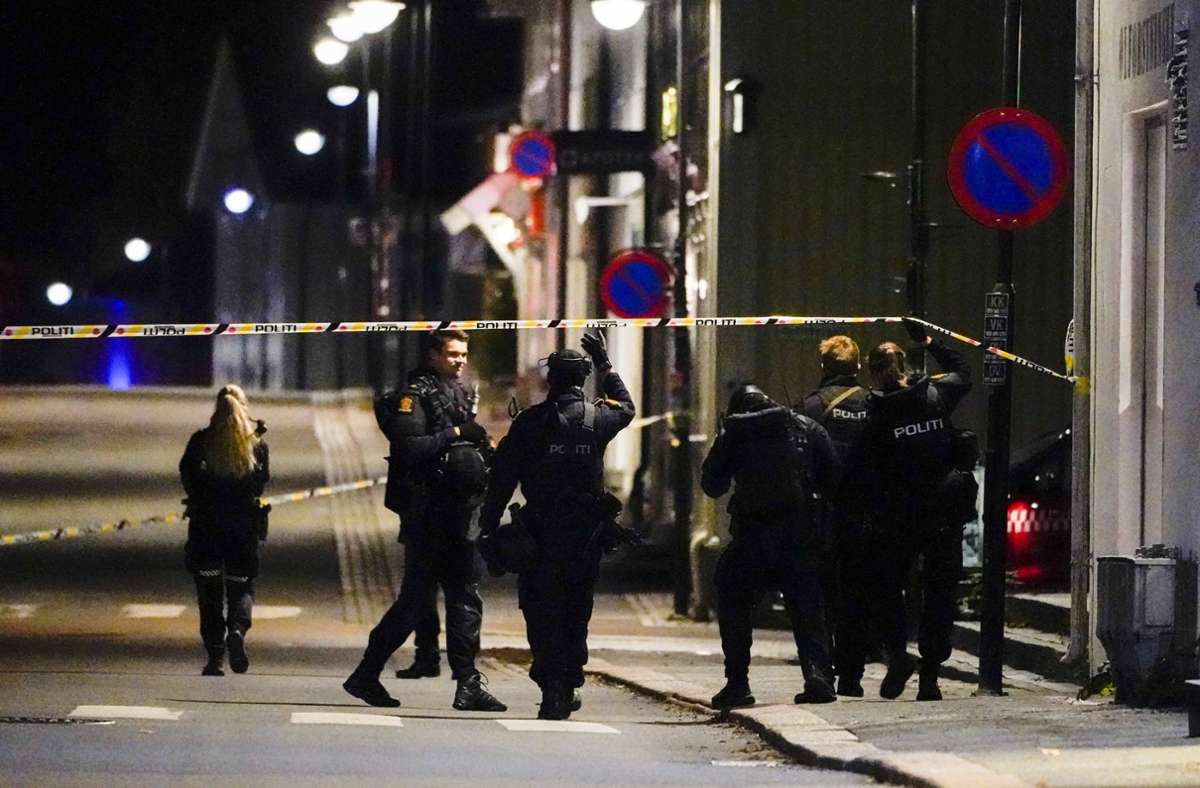 Die Polizei in Norwegen berichtet von fünf Toten und Verletzten nahe Oslo.