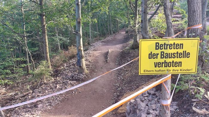 Bau des MTB-Trails am Lindenberg geht voran
