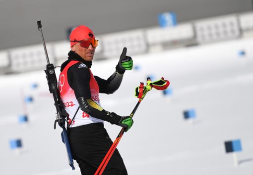 Erik Lesser bei den Olympischen Winterspielen 2022 in Peking. Foto: Angelika Warmuth/dpa