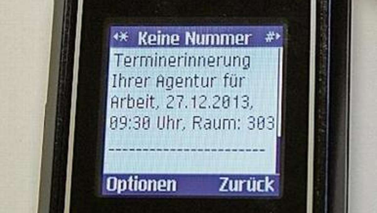 Sonneberg/Neuhaus: SMS-Service vom Arbeitsamt mit Tücken