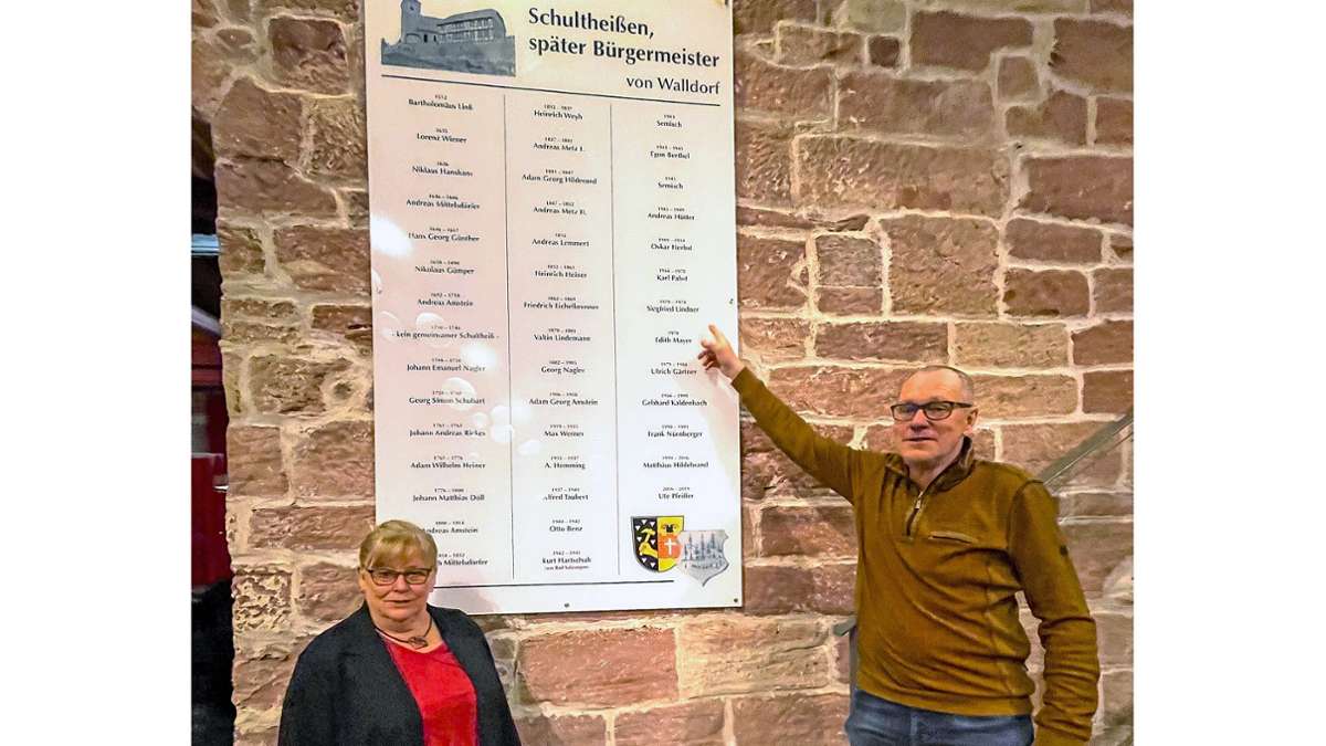 Walldorfer Geschichte: Schultheißen und Bürgermeister auf Ehrentafel