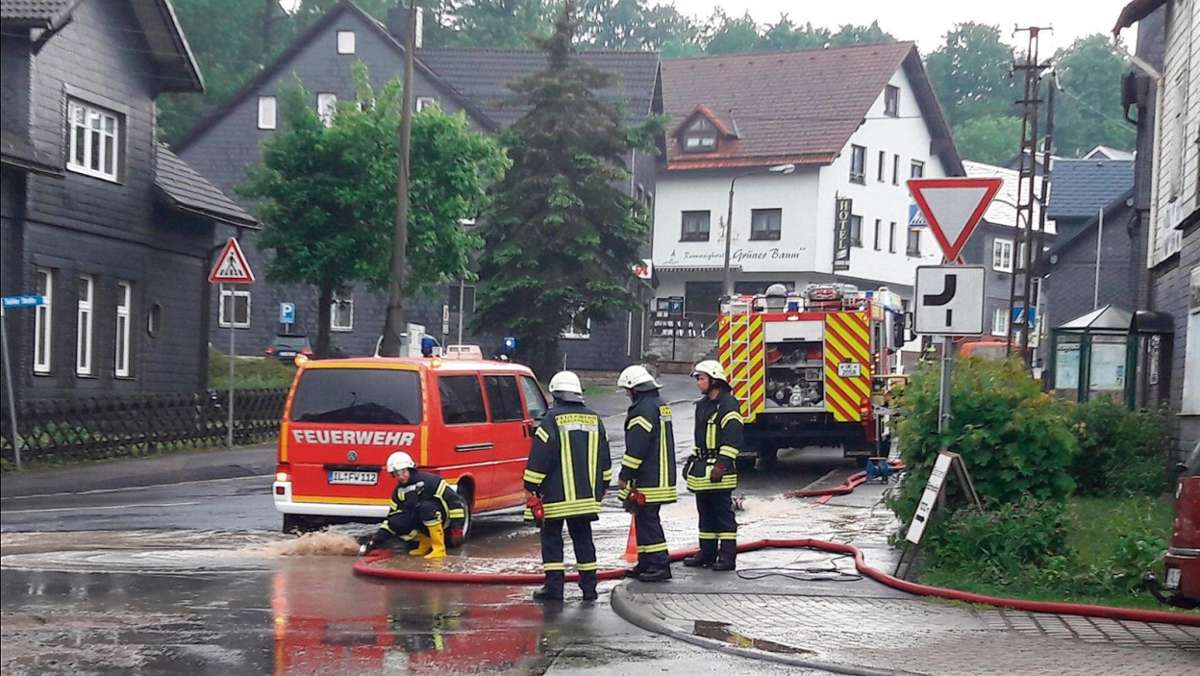 Ilmenau: Starkregen ließ Feuerwehr ausrücken