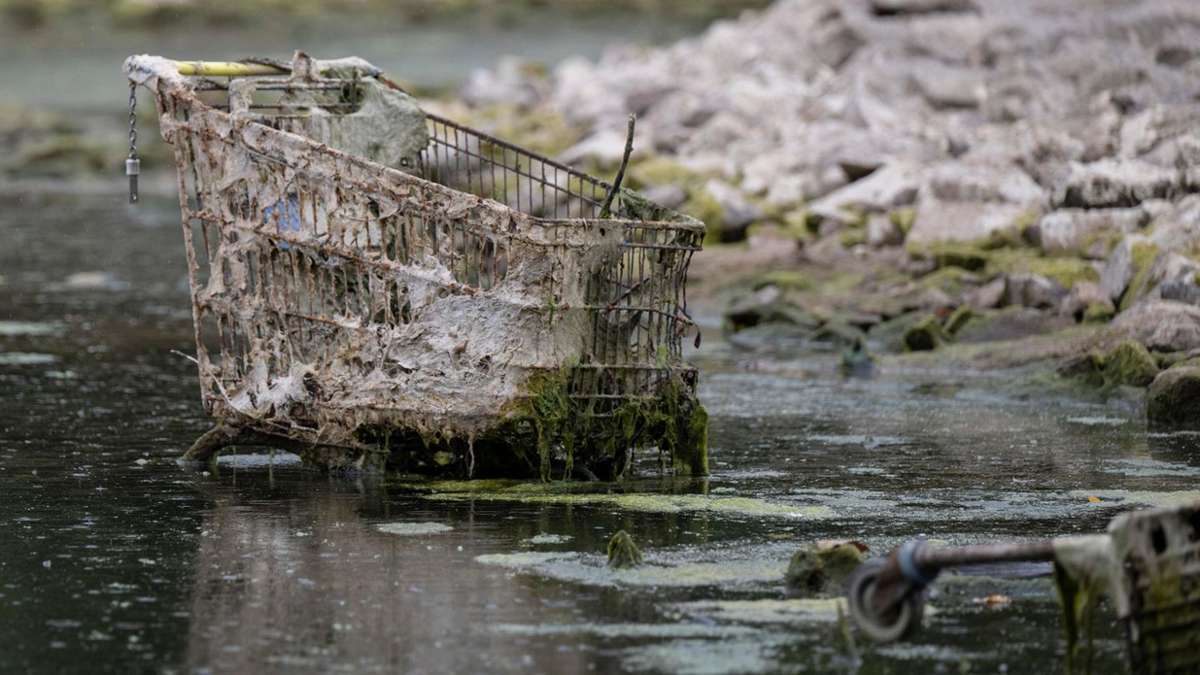 Zeugen gesucht: Einkaufskörbe in Fluss geworfen