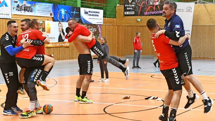 Handball-Thüringenliga: Um 21.05 Uhr brechen in Suhl die Dämme