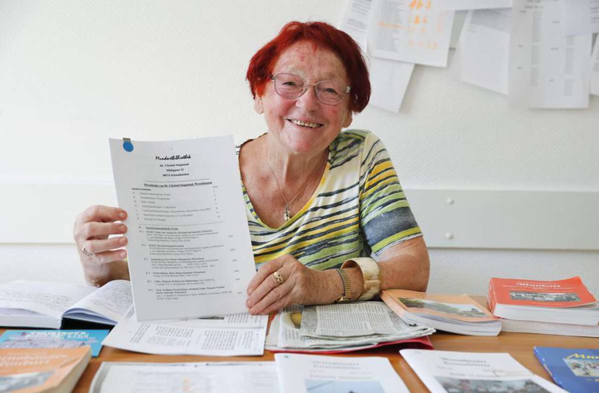 Christel Siegmund sucht immer Mitstreiter für ihre Mundart-AG. Foto: Bauroth/Bauroth