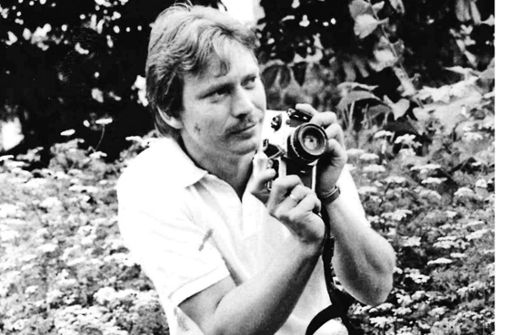 Dietrich Bechstein Anfang der 1990er Jahre im Einsatz als Meininger-Tageblatt-Fotograf. Foto:  