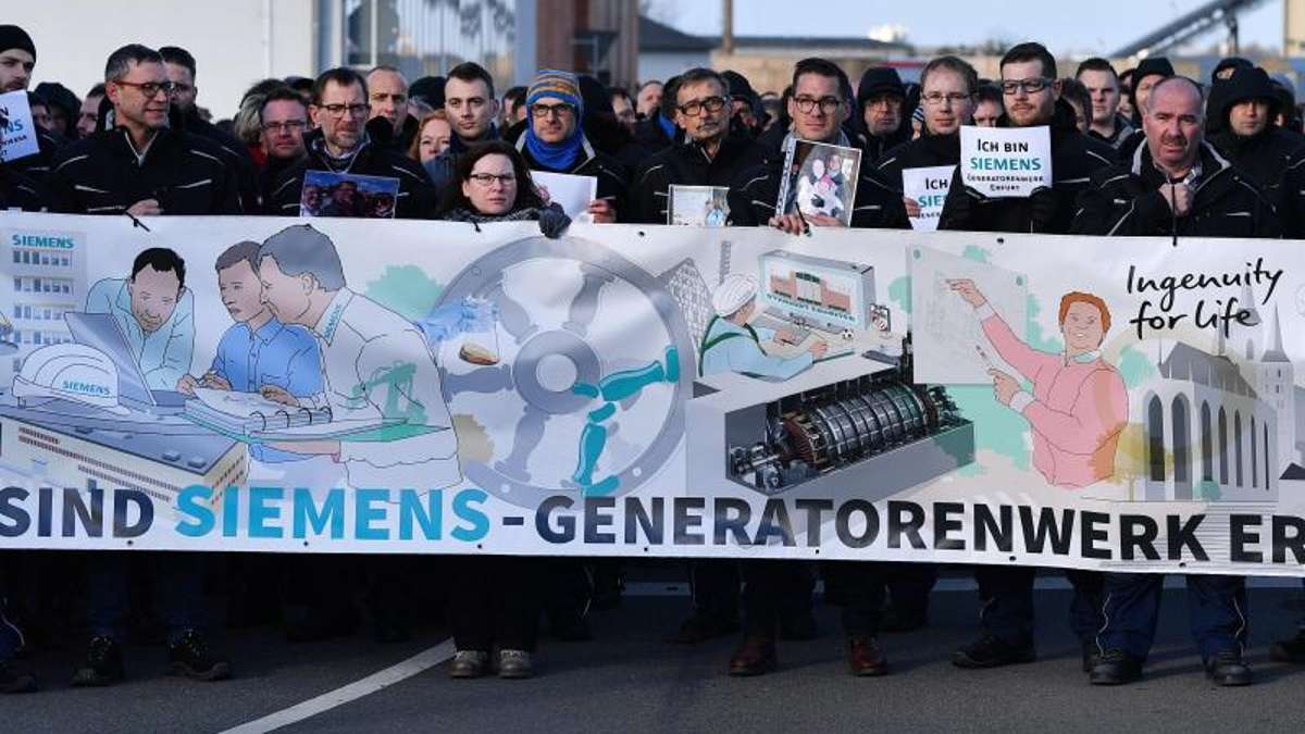Wirtschaft: «Hinter jedem Menschen eine Familie» - Kundgebung gegen Siemens-Pläne
