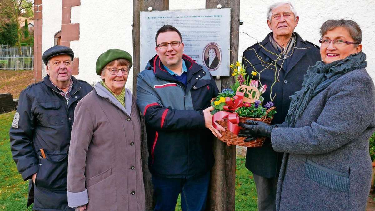Ilmenau: Blumen für Elgersburgs großen Sohn Christian Heinrich Rinck