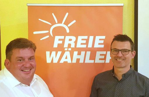 Der amtierende Bürgermeister Sven Gregor (links) und Christoph Bauer, der im Jahr 2024 sein Nachfolger werden will. Foto: Jan-Thomas Markert