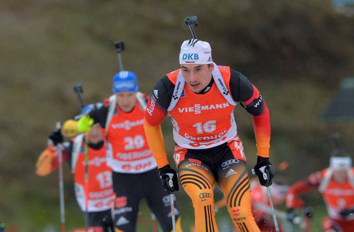 In seinem Revier: Christoph Stephan bei einem seiner letzten Weltcupauftritte 2014 in Oberhof. Foto: Gerhard König