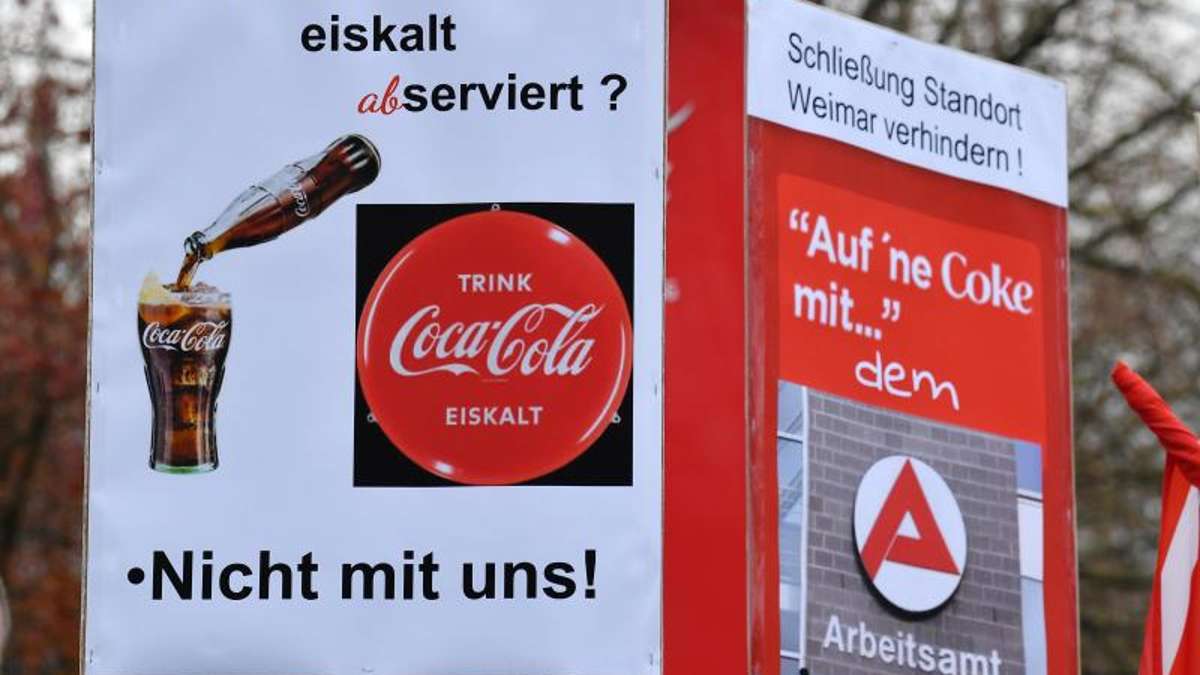 Wirtschaft: Weimar demonstriert gegen Werkschließung bei Coca-Cola