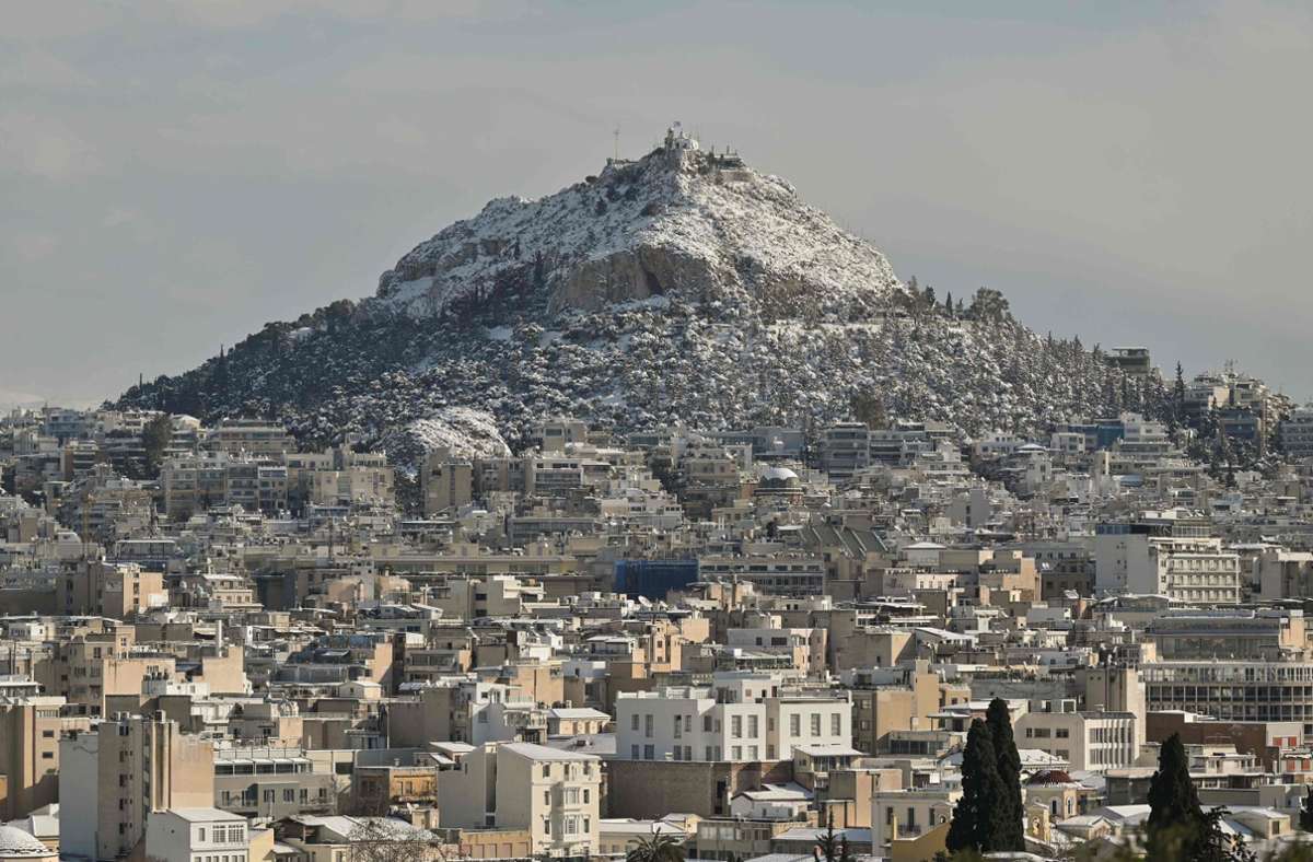Am Mittwoch gab es in Athen eine Explosion Foto: AFP/LOUISA GOULIAMAKI