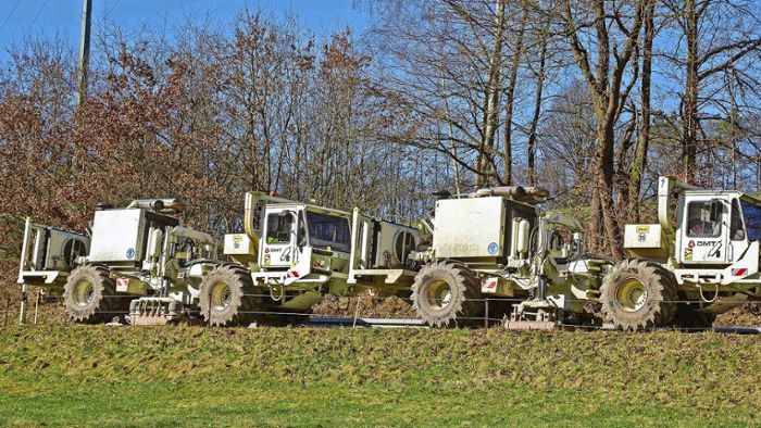 Nach Vibro-Trucks-Suche: Kupfersucher bohren bei Georgenzell