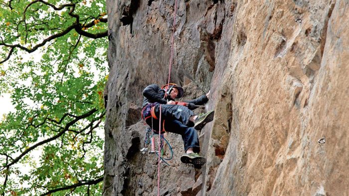 Trusetaler Fels bringt Kletterer ans Limit