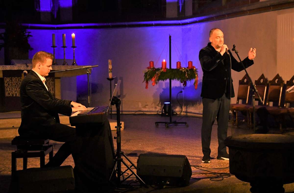 Ein eingespieltes musikalisches Team sind der Pianist Peter Förster und der Tenor Björn Casapietra seit einigen Jahren. Foto: /Wolfgang Swietek