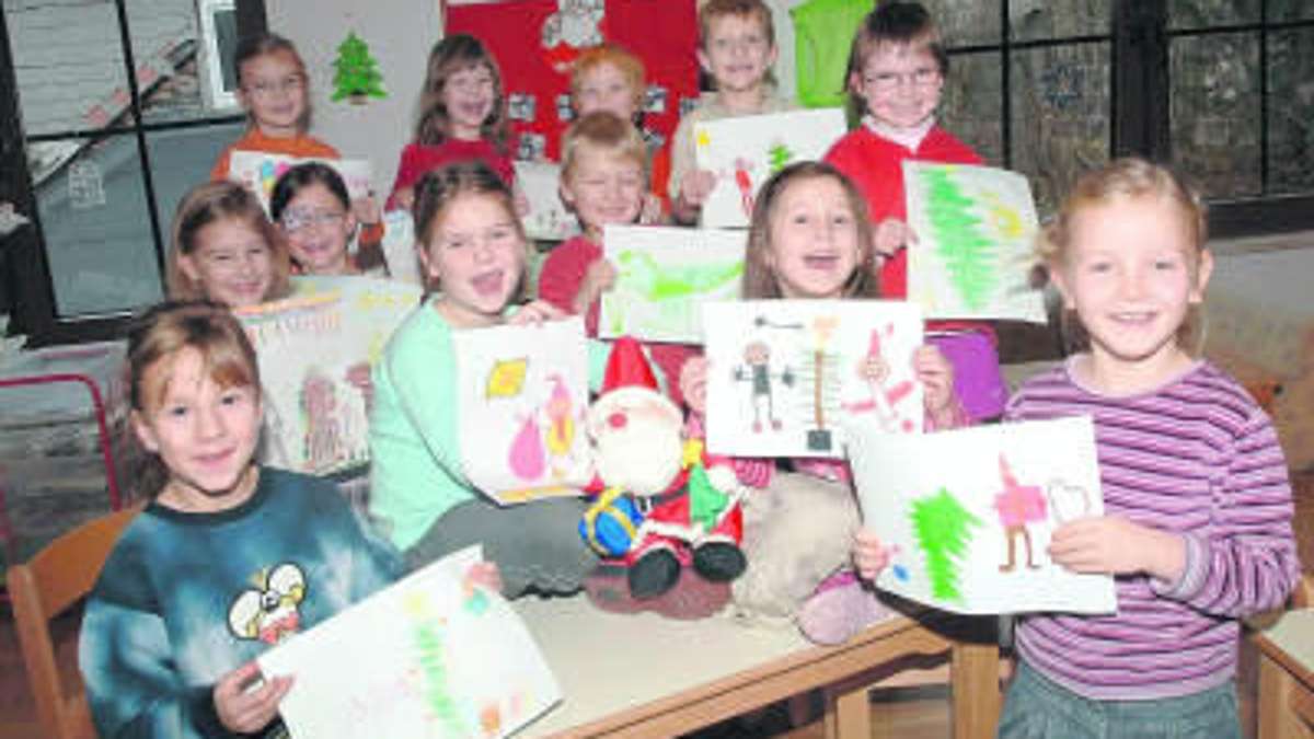 Ilmenau: Kindergartenkinder malen ihre Wünsche für´s Fest
