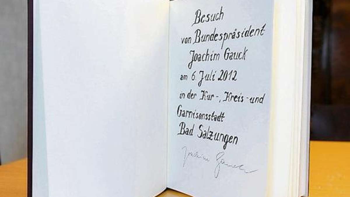Bad Salzungen: Dank Gauck hat Stadt ein goldenes Buch