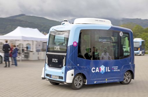 Camil heißen die Busse. Der Name steht für Campus und Ilmenau. Denn genau dort sollen die autonomen Fahrzeuge unterwegs sein, zwischen Campus und Bahnhof. Foto: Michael Reichel
