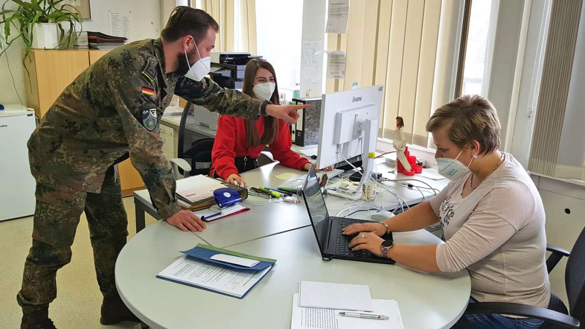 Bundeswehr hilft Landratsamt: Bundeswehr unterstützt beim digitalen Gesundheitsamt