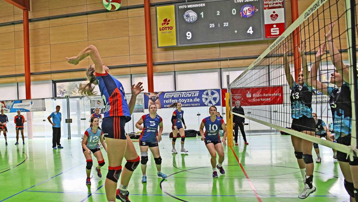 Volleyball-Thüringenliga: Nur  in einem Satz mit Problemen