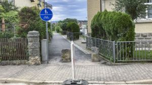 Erleichterung für Radfahrer: Bordstein abgesenkt