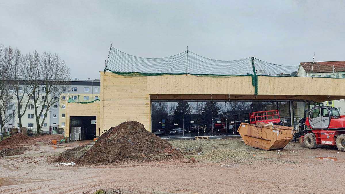 Supermarkt Neubau: Neuer Aldi-Rohbau in Ilmenau steht