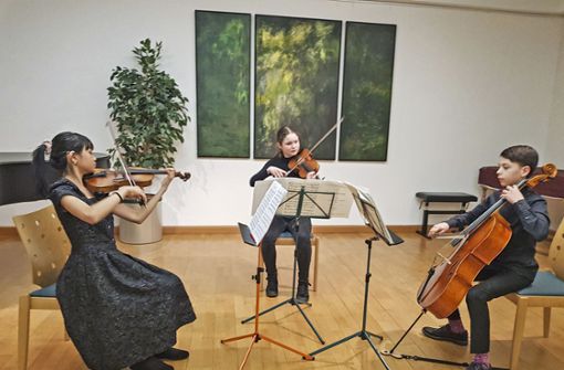 Chau-Anh Dang, Marit Fischer und Lukas Joshua Müller spielen als Trio. Foto:  