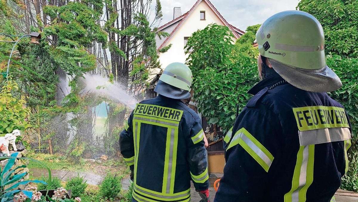 Schmalkalden: Baum brennt: Feuerwehr muss anrücken