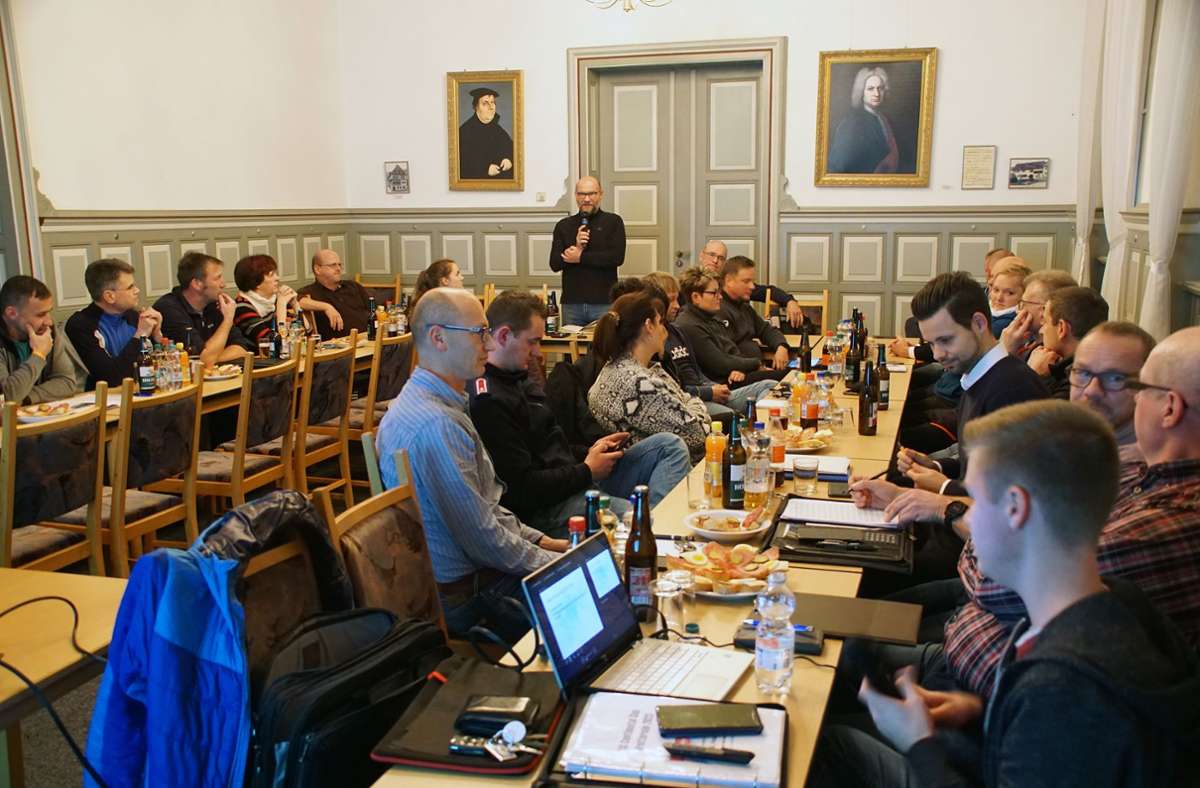 Sitzung des Organisationsstabes. Foto: Michael Lauerwald/Michael Lauerwald