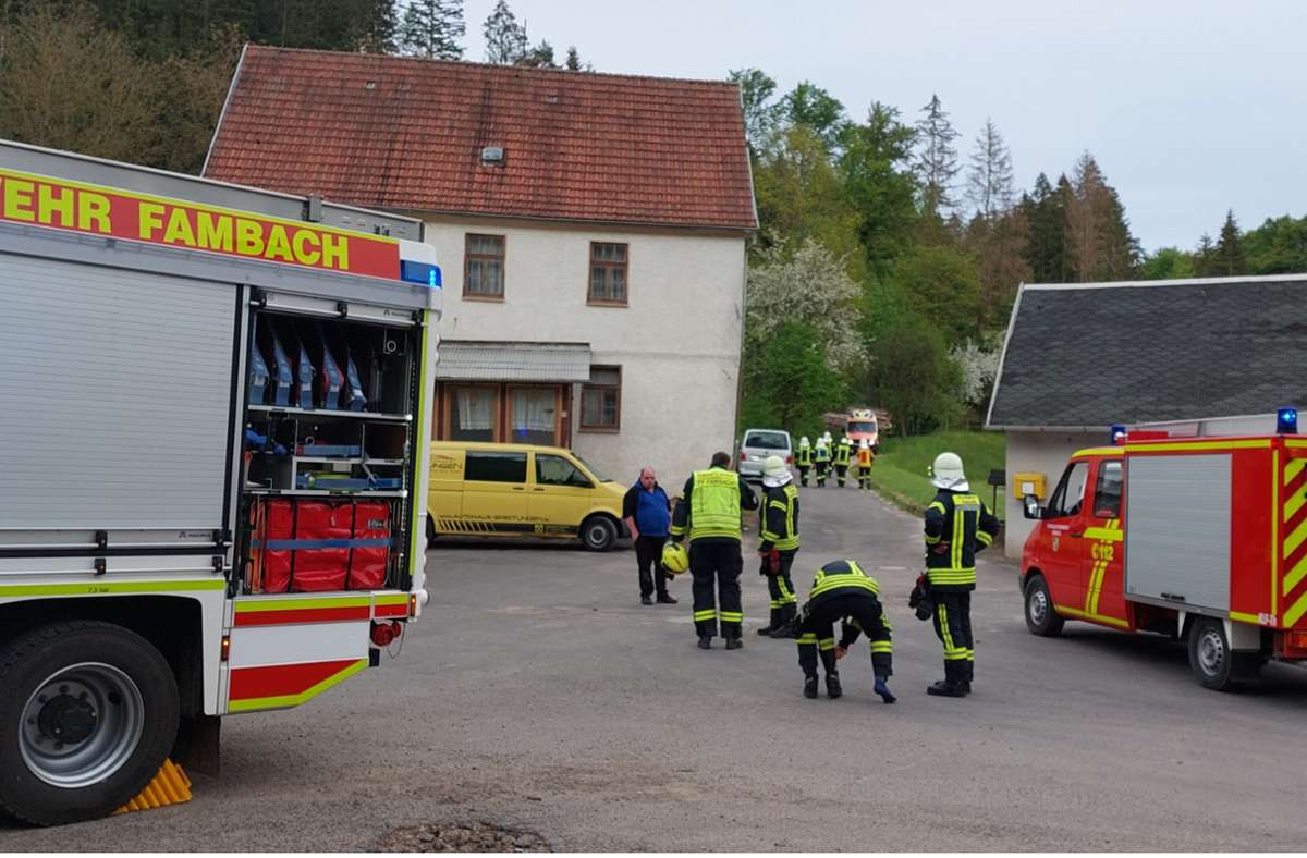 Und ab in den Wald: Die Kameraden der Freiwilligen Feuerwehr liefen vom Nüßleshof aus zügig zur Unfallstelle. Foto: Silke Wolf/Wolf
