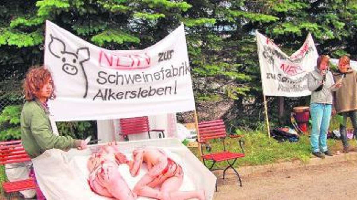 Ilmenau: Schweinerei vor der Schweinefabrik