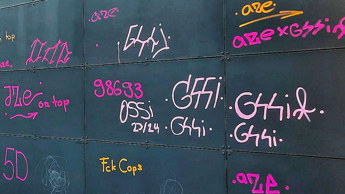 Schmierereien in Ilmenau: Polizei ermittelt wegen Graffiti am Wetzlarer Platz